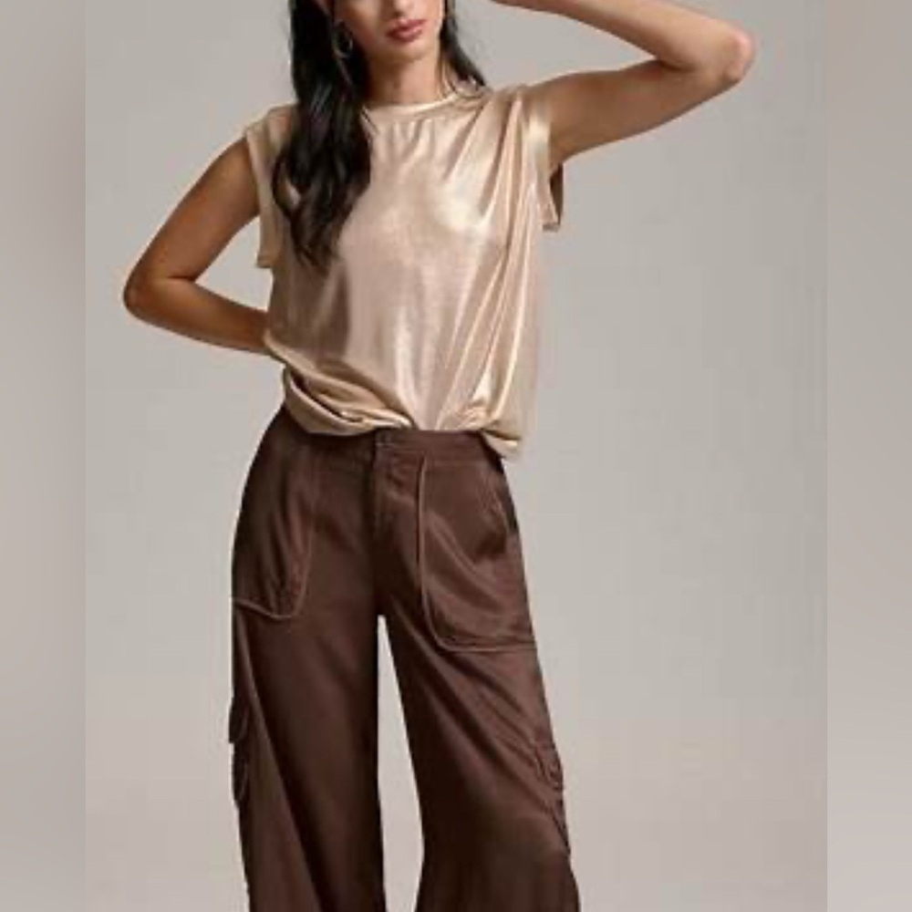 Elegant Cream Sleeveless Top